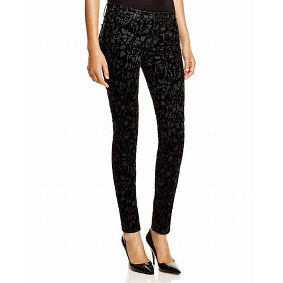J BRAND Velvet Brocade High-Waist Skinny Dress Pants Size 28 - Picture 1 of 14